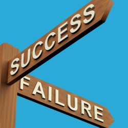 Success Or Failure Directions On A Signpost