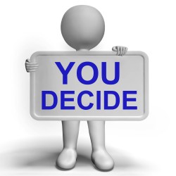 Decision Sign Representing Uncertainty And Making Decisions