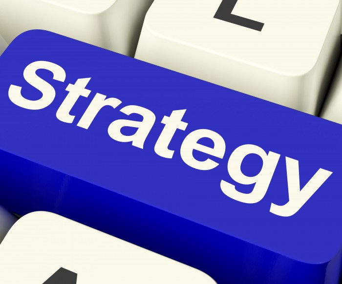 Strategy Computer Key For Business Solutions Or Goals